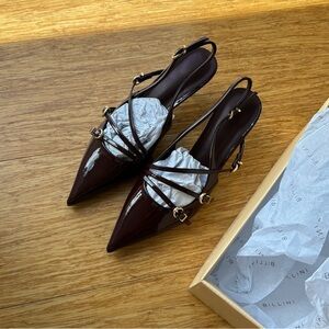 Billini Burgundy Wine Strappy Heels